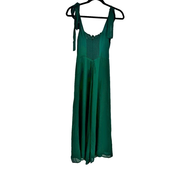 Reformation Smocked Twilight Midi Dress Sleeveless Emerald Green Size 4 NWOT - Picture 3 of 12